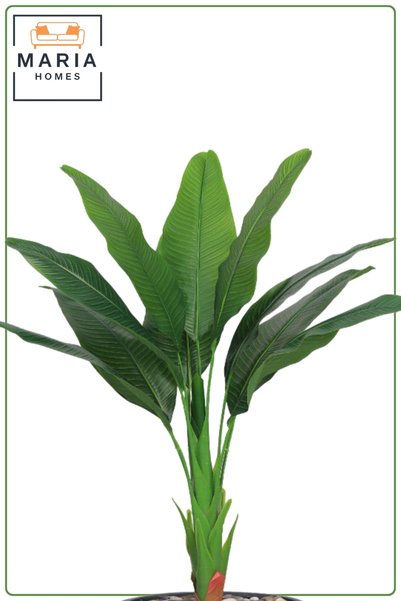 MARIA HOMES 122 cm Artificial Bird of Paradise Plant with with Pot – Tropical Indoor Decor