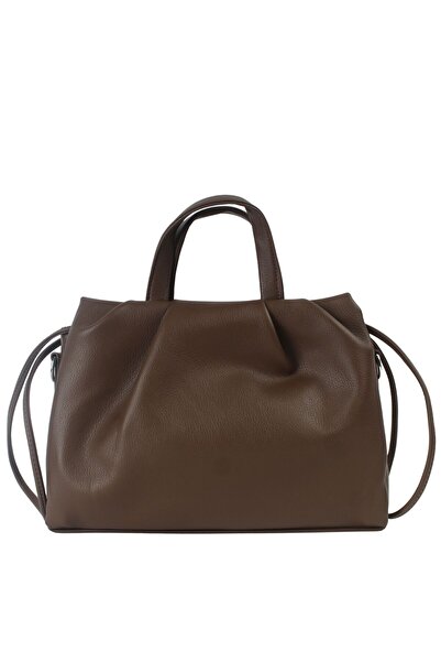 Carino شنطة نسائية، تتميز بخامة فاخرة، لون بني