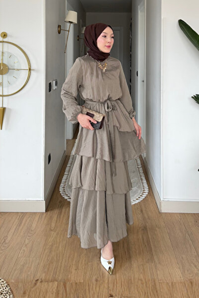 Tesettür Diyarı Φόρεμα Τεσεττούρ με επένδυση από ύφασμα τούλι και μοντάλ Carm...