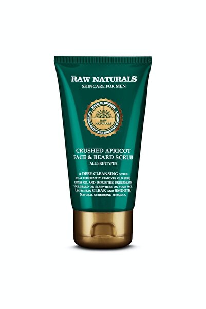 Raw Naturals Ексфолиращ скраб за лице и брада, Кайсия, 75 мл