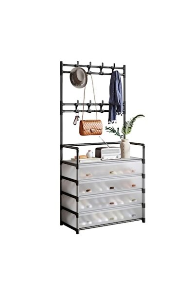 Fabrilux Πολυλειτουργική Κρεμάστρα για το Χολ με 5 Ράφια για Παπούτσια και 8 ...