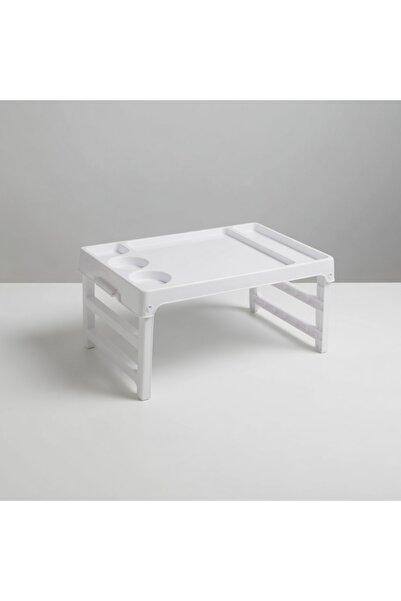 Z Store Λευκό Πλαστικό Πτυσσόμενο Τραπεζάκι-Δίσκος – 47×27 εκ.