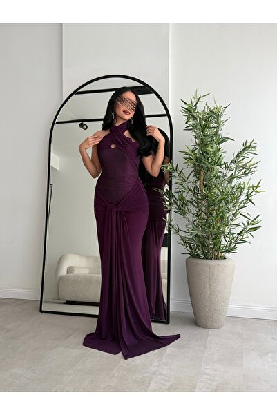 TOP BERLANTY "Lilas" Royal Evening Dress - Deep Purple