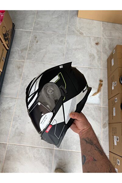 OKYANUSMOTO MOTOSİKLET KASK ÇENE AÇILIR NERO