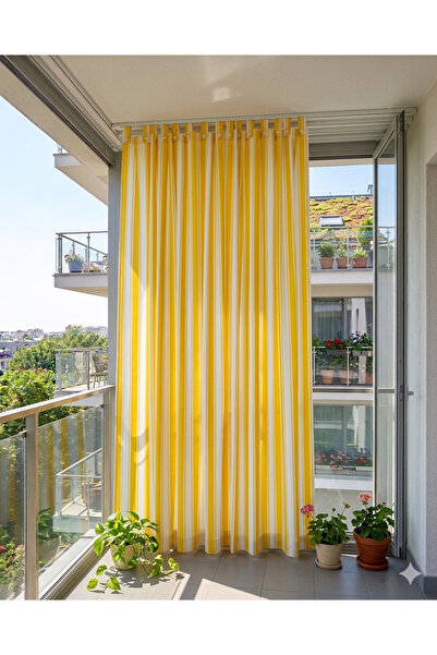 Zoya desing Su Geçirmez %100 Güneş Korumalı Balkon Perdesi Toza Dayanıklı Kiş...