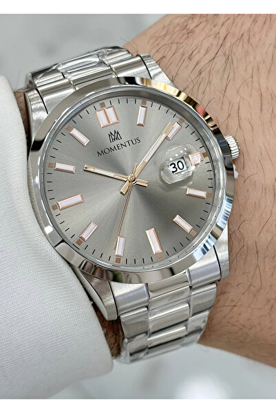 Momentus Orijinal Çelik Kordon Su Geçirmez Erkek Kol Saati ILKCM136S-03SR