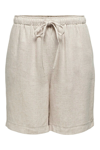 ONLY Onlsıesta Mw Pull-Up Lın Bl Μπεζ Γυναικείο Σορτς 15333032