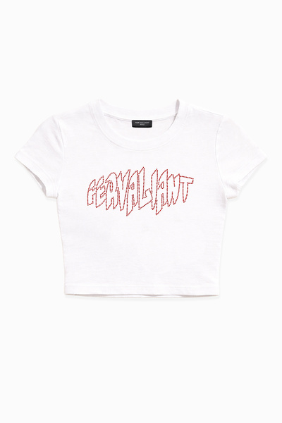 Fer Valiant Γυναικείο T-Shirt με στάμπα Pyramid Rhinestone Stone