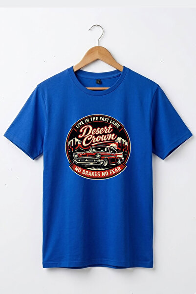 onsrawear Unisex Retro Classic Car Printed Vintage 100% Cotton Crew Neck T-Shirt