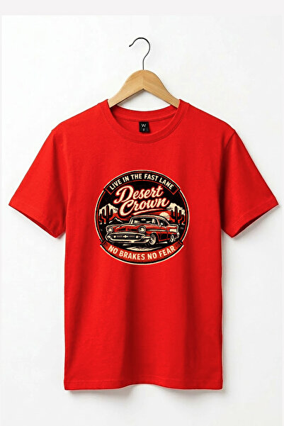 onsrawear Unisex Retro Classic Car Printed Vintage 100% Cotton Crew Neck T-Shirt