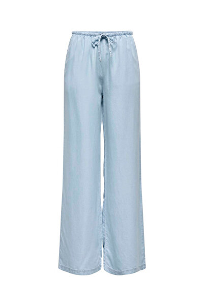 ONLY Onlcharıs Lıfe Pull Up Tıe Μπλε Γυναικείο Παντελόνι 15363959