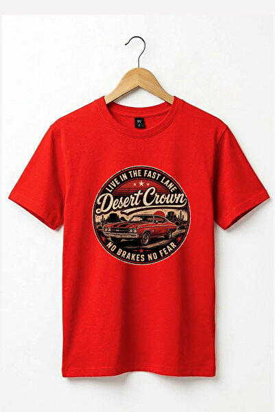 onsrawear Unisex Desert Crown Retro Car Printed Vintage Classic Car Crew Neck...