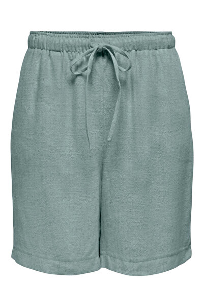 ONLY Onlsıesta Mw Pull-Up Lın Bl Πράσινο Γυναικείο Σορτς 15333032