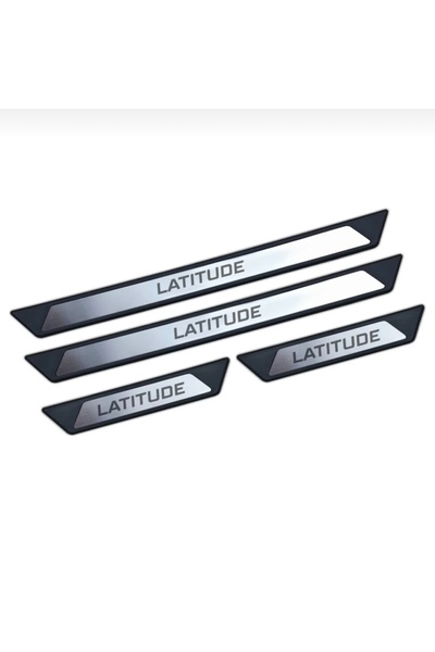 CarEste Renault Latitude Kapı Eşiği Seti 4 Parça Paslanmaz Çelik Logo Yazılı ...