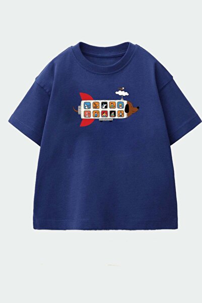 Monila Erkek Çocuk Pamuklu Bisiklet Yaka Baskılı T-Shirt