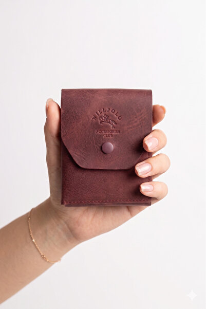 willpolo Genuine Natural Calfskin Unisex Viral Wallet Card Holder