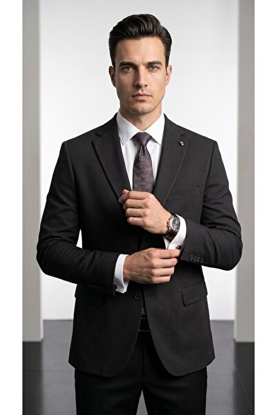 Plus Scorpion Slim Fit Micro Patterned Men's Jacket Summer Pique Fabric Doubl...