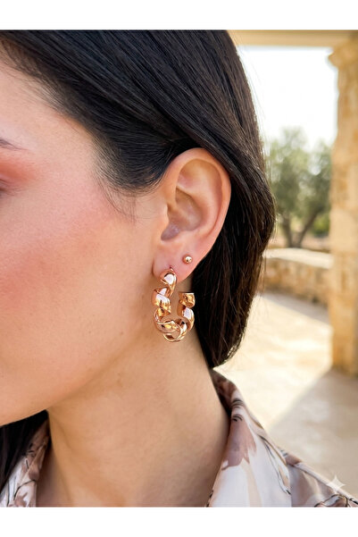 MuseumofYou Rose Gold Color Spiral Twist Earrings - Luxury Design Xuping, Col...