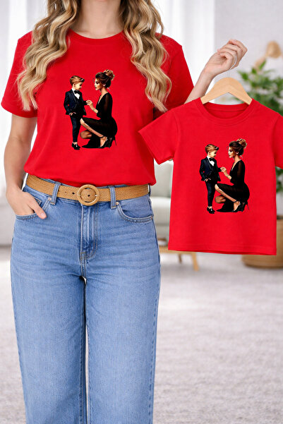 LORVEX Μπλουζάκι Mother Son Oversize Ζευγάρι Μπλουζάκια 100% Βαμβάκι Άνετη Εφ...