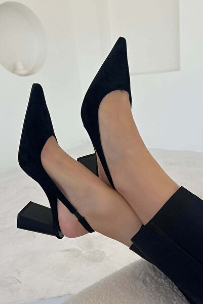 Parponi Γυναικεία σουέτ παπούτσια με χαμηλό τακούνι Arabel, μαύρα