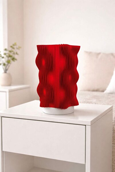 Triomorph WAVY LAMP Premium Dekoratif Abajur – Modern Tasarım Gece Lambası, O...