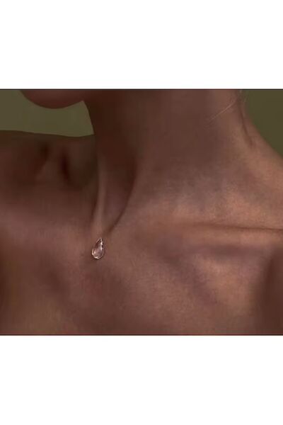 OEM Διαφανές Ρυθμιζόμενο Κολιέ με Σταγόνα Νερού