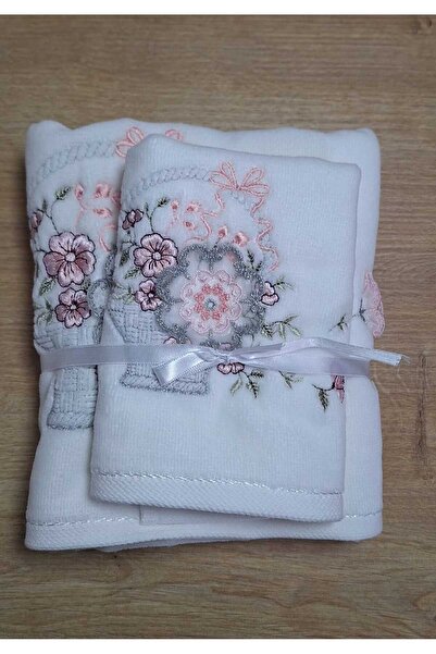 GONCA Home Collection Set de prosoape din catifea, 2 piese, roz deschis