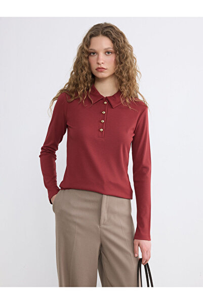 LC Waikiki Nevavm Women's Polo Neck T-Shirt with a Difference