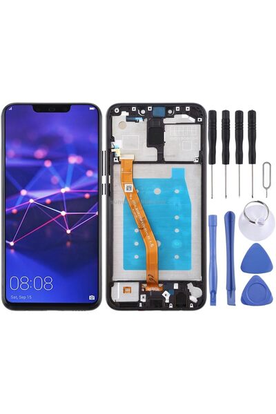 indirimplus Huawei Uyumlu Mate 20 Lite Lcd Ekran Dokunmatik Full Çıtalı Siyah