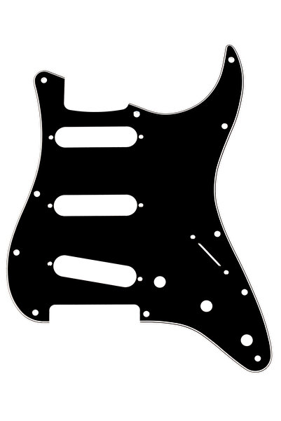 FENDER 0991359000 Stratocaster Sss 11-Hole Pickguard |   Black/White/Black (B...