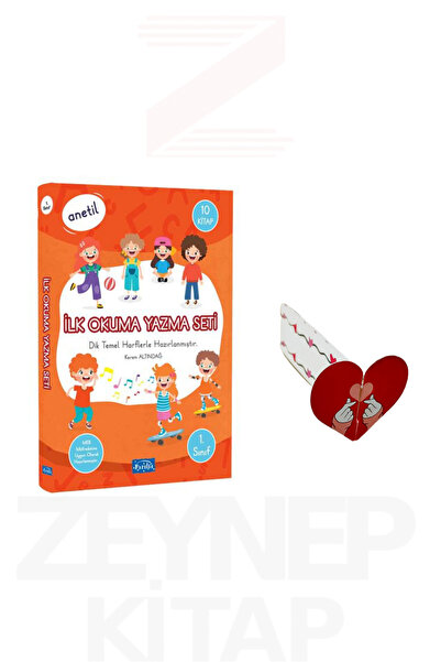Parıltı Yayınları 1.Sınıf İlk Okuma Yazma Anetil 10 Kitap Set (Kalp Ayraç Hed...
