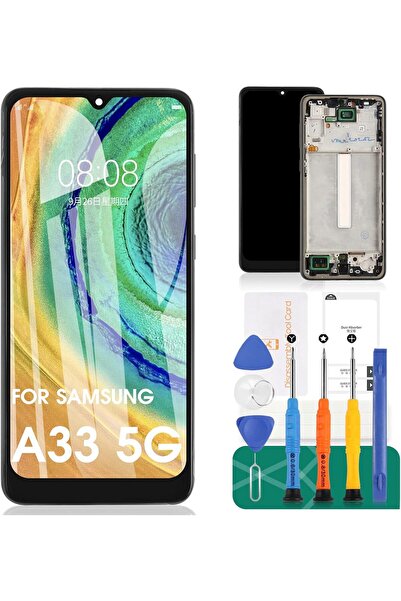indirimplus Samsung Galaxy A33 A336 Lcd Ekran Dokunmatik Full Çıtalı