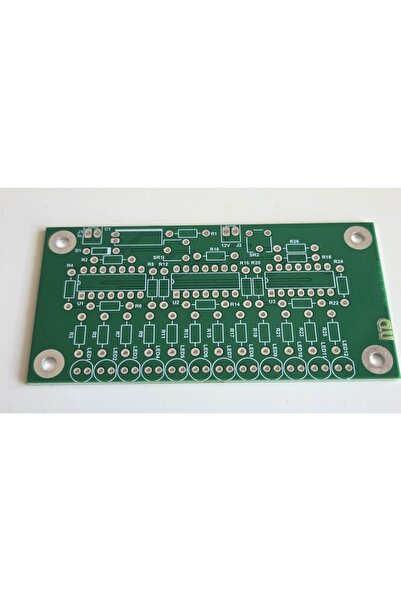 Cerc de electronica Πλακέτα PCB μετρητή VU LM324 με 12 ενεργά LED, από δεξιά ...