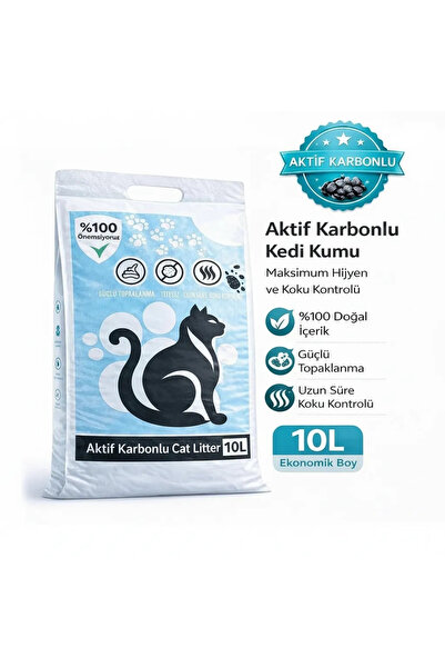 Biryirmi Doğal İçerikli Bentonit Kedi Kumu 10 Litre Tozdan Arındırılmış Tozsu...