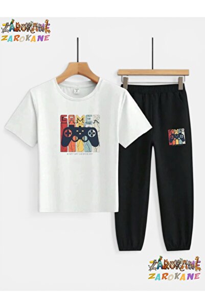 ZAROKANE Gamer Konsol Printed Top-Bottom Tracksuit/T-Shirt Two-Piece Children...