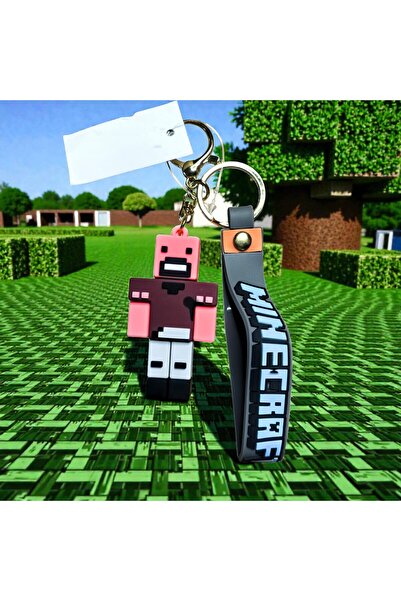 MINECRAFT Μπρελόκ με Χρυσό Κρίκο και Λουράκι - Ζελκ (6-8 εκ.)
