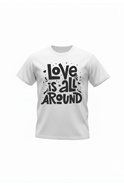 URBANTRENDSTORE تي شيرت للجنسين بتصميم Love Aşap ذو مقاس كبير ومريح وواسع، تي...