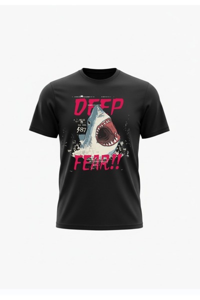 URBANTRENDSTORE Unisex Deep Fear Shark Vacation Oversize Fit Comfortable Wide...