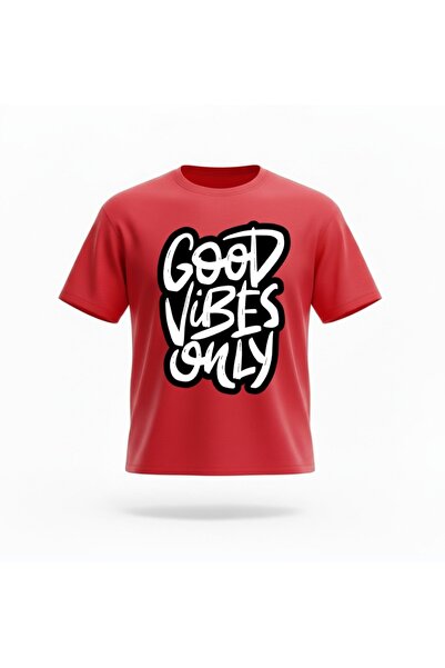 URBANTRENDSTORE Unisex Μπλουζάκι με σχέδιο "Good Vibes Only", Oversize Εφαρμο...