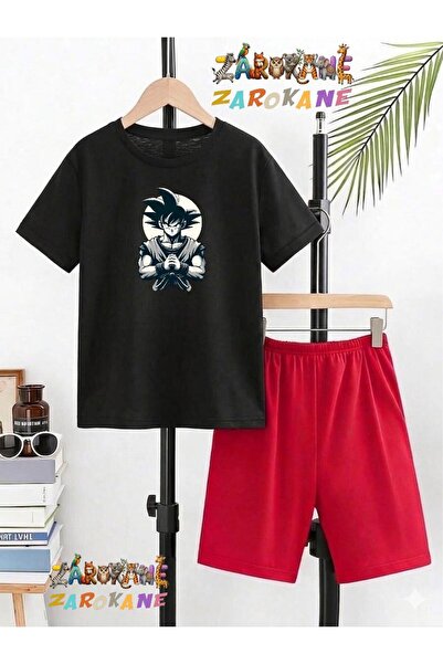ZAROKANE Samurai Printed Top and Shorts/T-Shirt Summer Children's Two-Piece Set