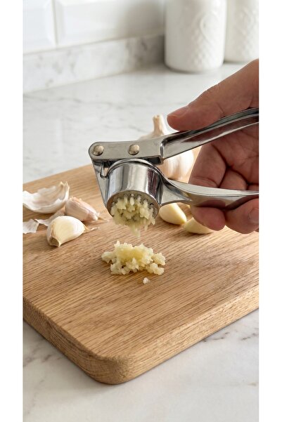 Garlic Crusher Press Stainless Steel Hopper Metal