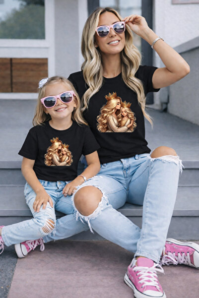 LORVEX Μπλουζάκι Mother Daughter Oversize T-Shirt Twin T-Shirt 100% Βαμβάκι Ά...
