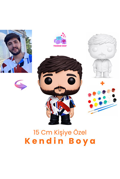 Tuval Kişiye Özel 15cm Funko Pop Figürü (Sınırlı Sayıda) - Kendin Boya