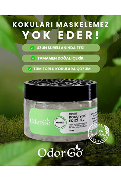 Odorgo Koku Yok Edici Jel / 250gr. Sigara puro, çöp, rutubet, yemek kokuları,...