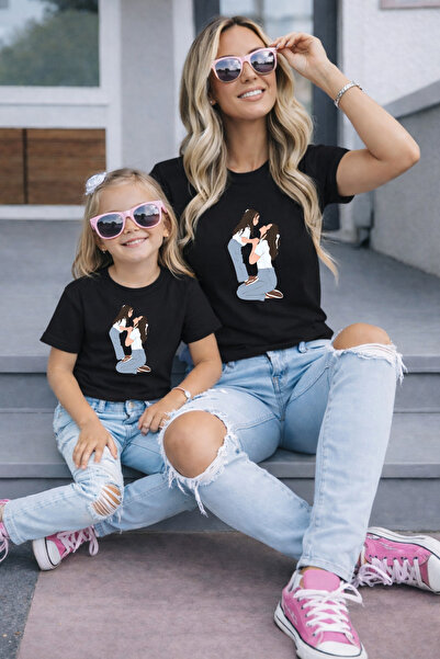 LORVEX Μπλουζάκι Mother Daughter Oversize T-Shirt Twin T-Shirt 100% Βαμβάκι Ά...