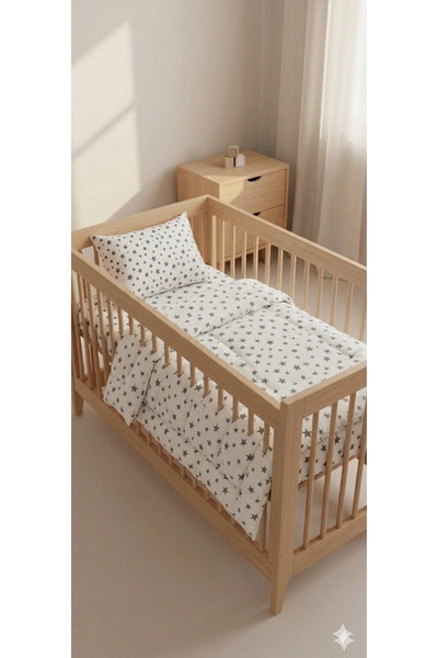 Erca Home Tekstil Ürünleri طقم غطاء لحاف للأطفال مع ملاءة مطاطية وغطاء وسادة ...