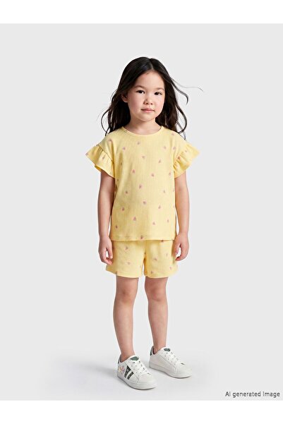 LC Waikiki Set pantaloni scurți pentru fete cu model LCW Kids