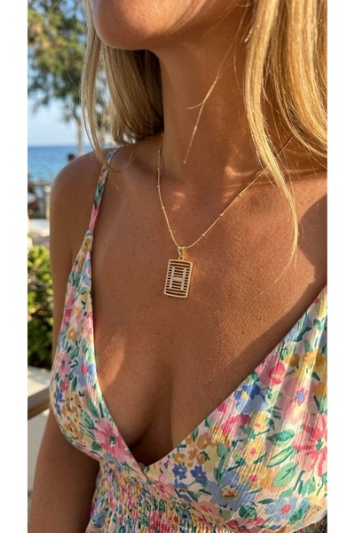 İNN JEWELLERY Çelik Kolye Kararmaz Harf Figürlü (2 YIL İTHALATÇI GARANTİLİ)