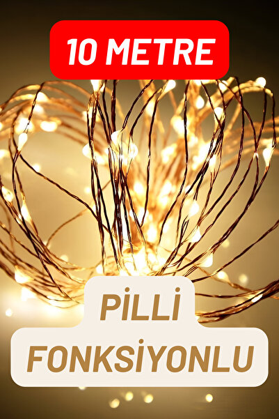 TrendDeco Pil İle Çalışan Günışığı 10 Metre Fonksiyonlu Peri Led