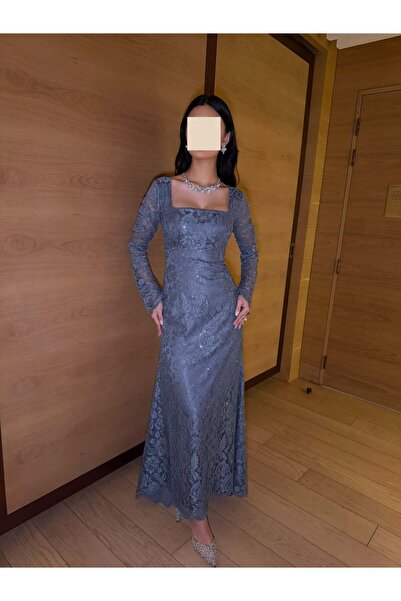 SKY dresses Gray Lace Dress